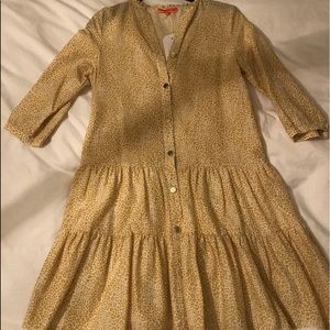 Vigallo yellow cheetah print dress